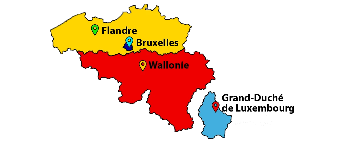 Carte de la Wallonie